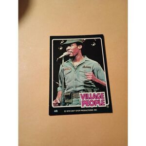Vintage 1979 Village People Trading Card #46 Disco Era Vintage Music Collectible